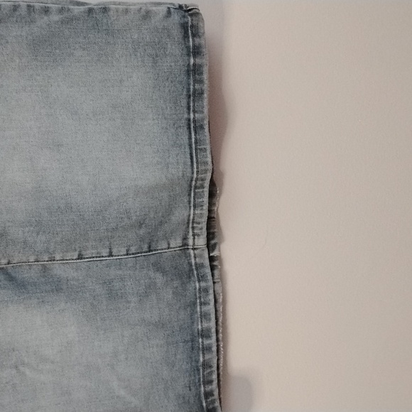 Prana Blue Denim Button Fly Pencil Skirt Size 10 - Picture 4 of 13